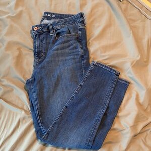 American Eagle Outfitters Dark Blue Straight Leg Jeans